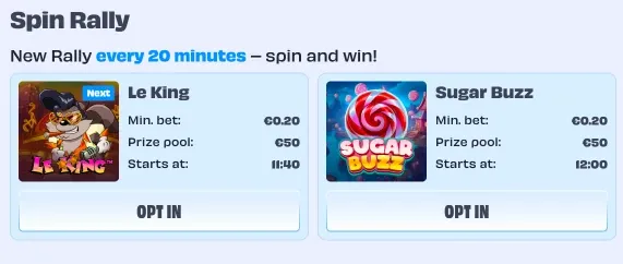 Only spins rally